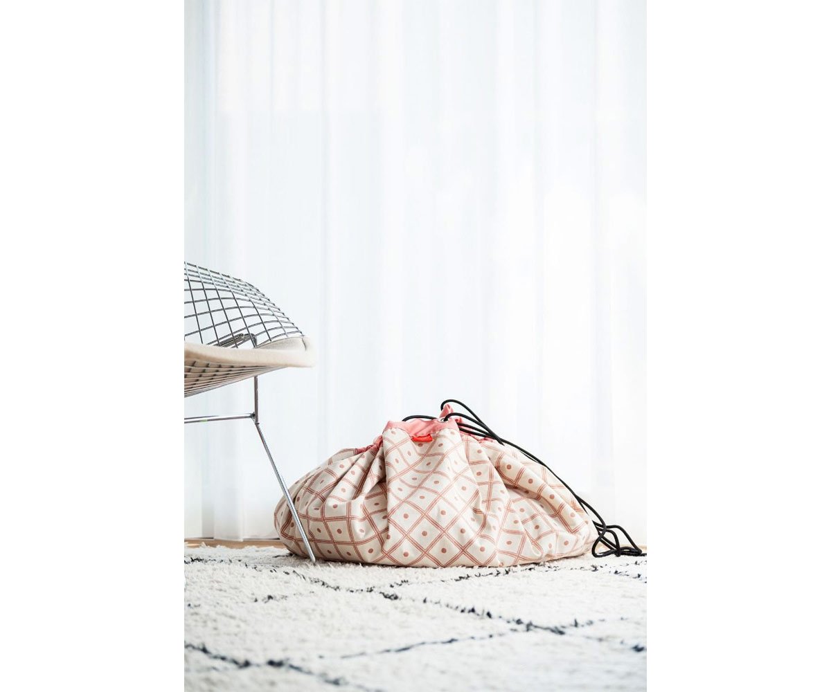 Saco Reversible Play & Go Geo Coral