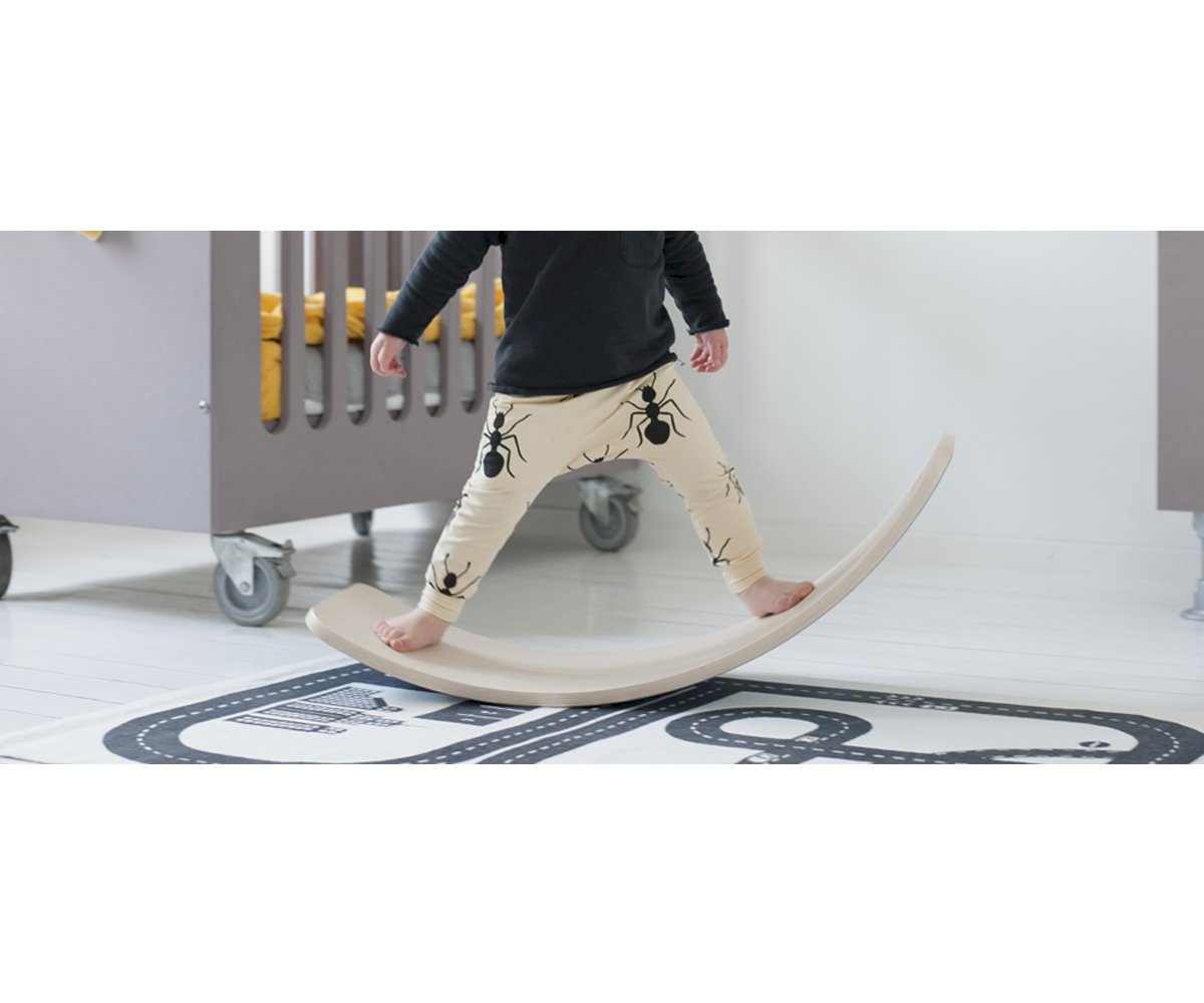 Tabla Curva Wobbel Original Madera Natural con Fieltro Mouse