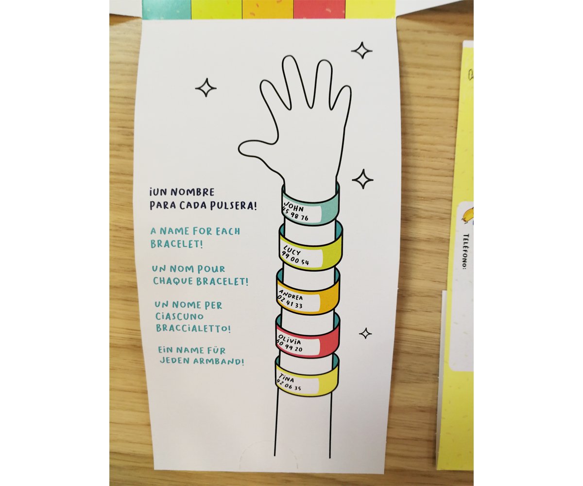 5 pulseiras de identificação Animais