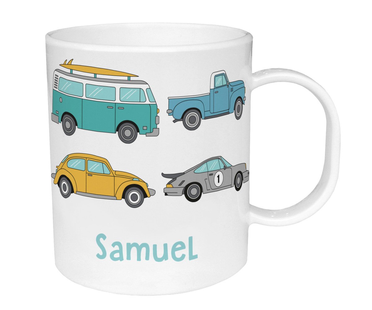 Taza de Plástico Personalizada Coches