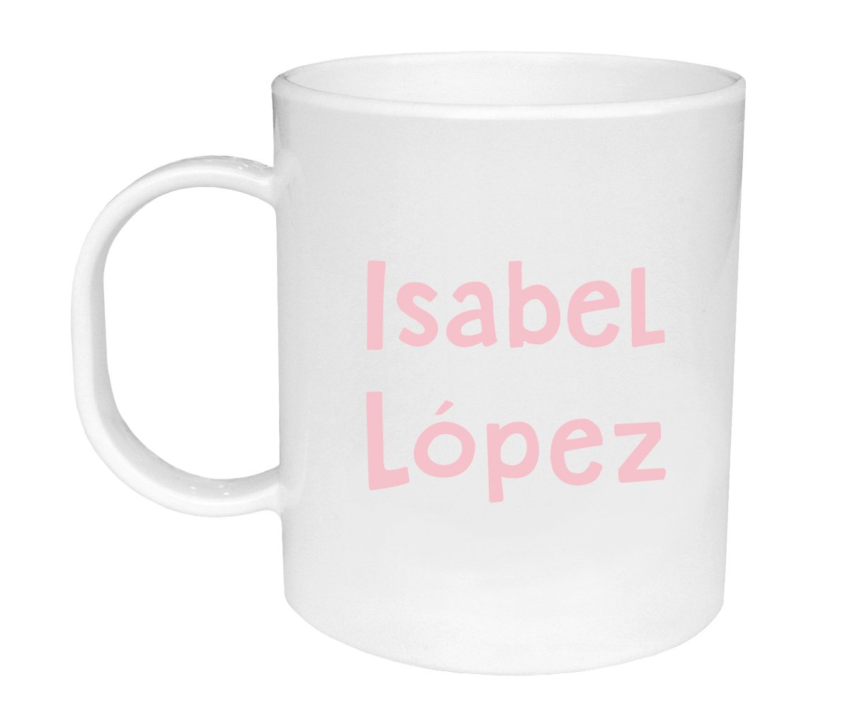 Taza de Plástico Personalizada Estrella Rosa