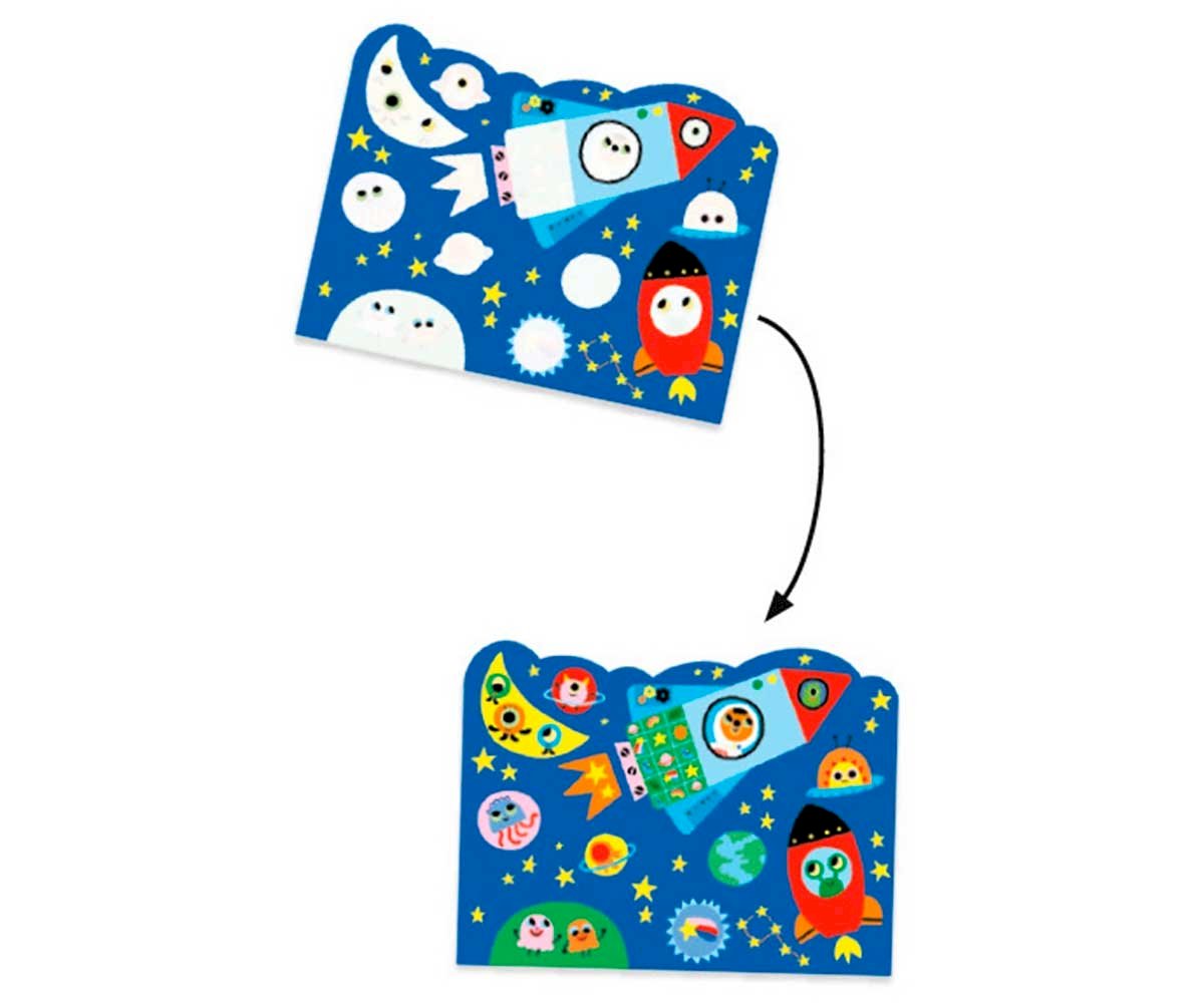 Colorea mágico Escondido en el cielo