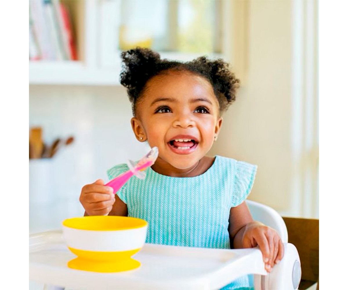 Pack 2 Cucchiai Silicone Apprendimento Gentle  Rosa/Lilla