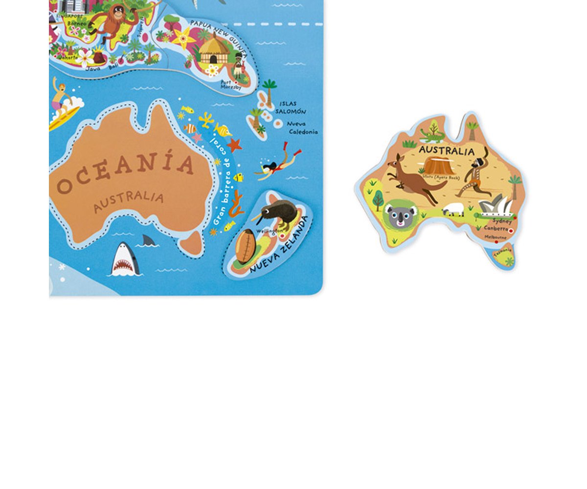 Puzzle Magnétique Carte du Monde