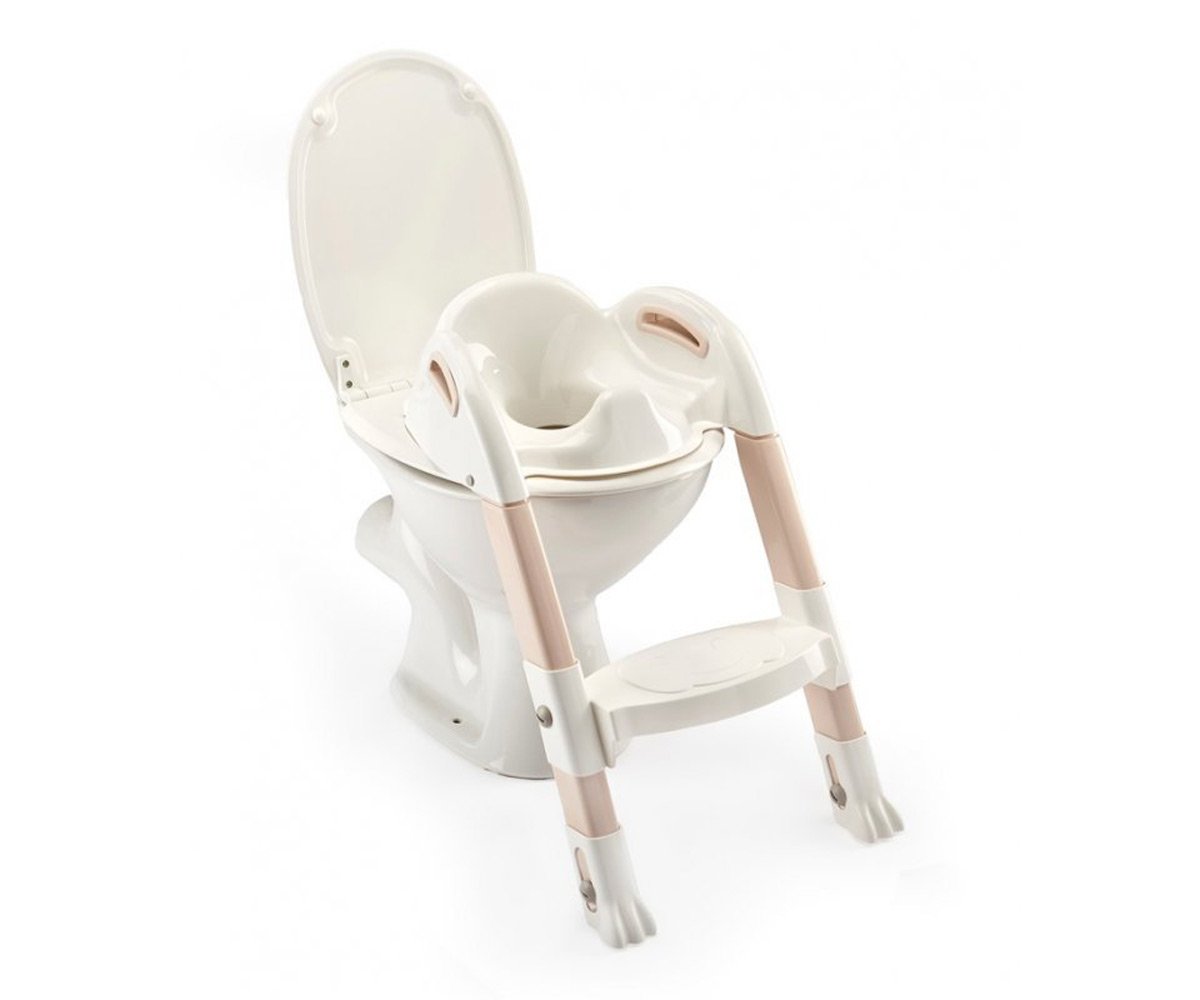 Reductor Baño con Escalón Kiddyloo Crema