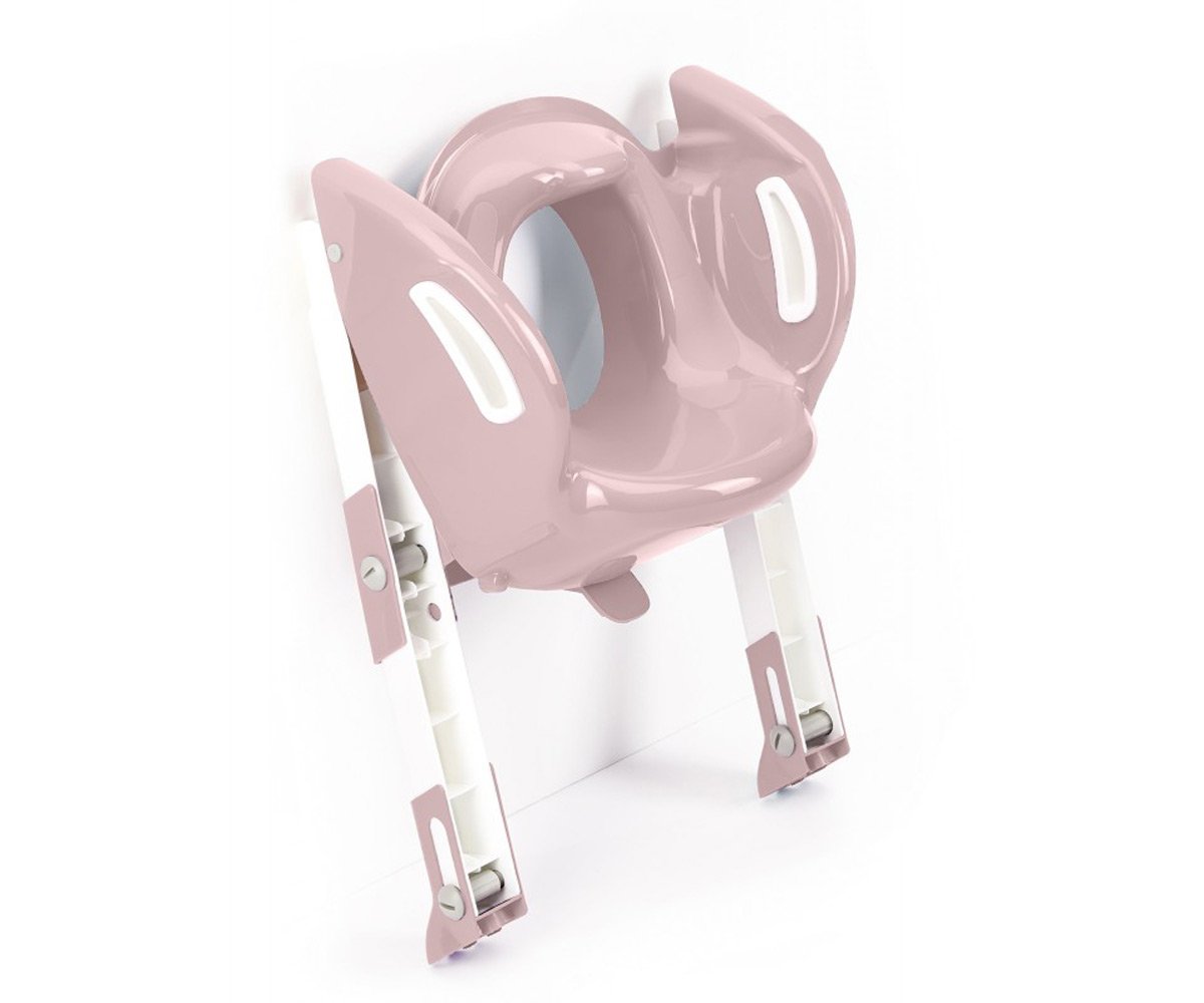 Reductor Baño con Escalón Kiddyloo Rosa Empolvado