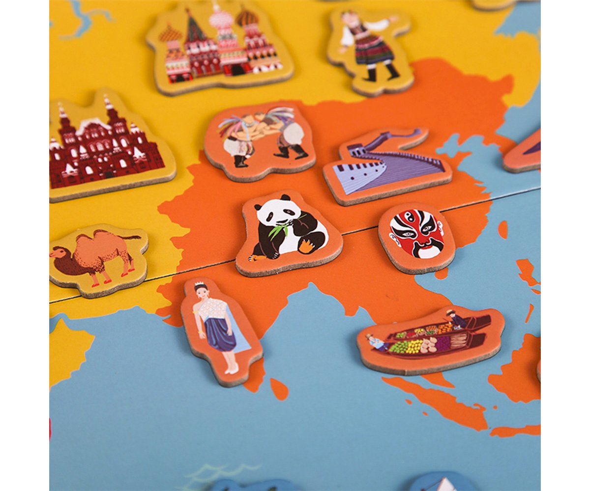 Puzzle Magnético Mapa Del Mundo