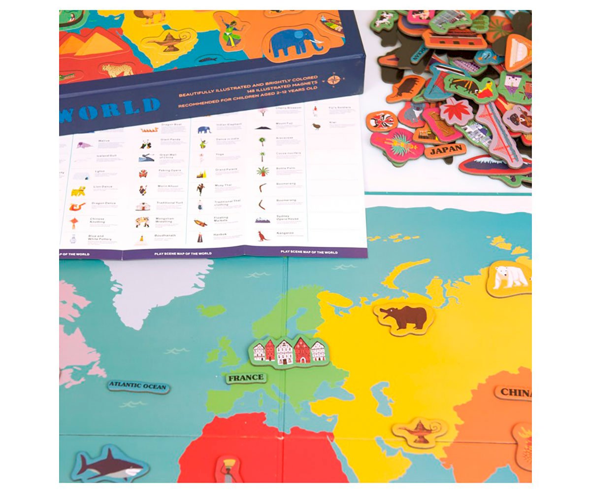 Puzzle Magnético Mapa Del Mundo