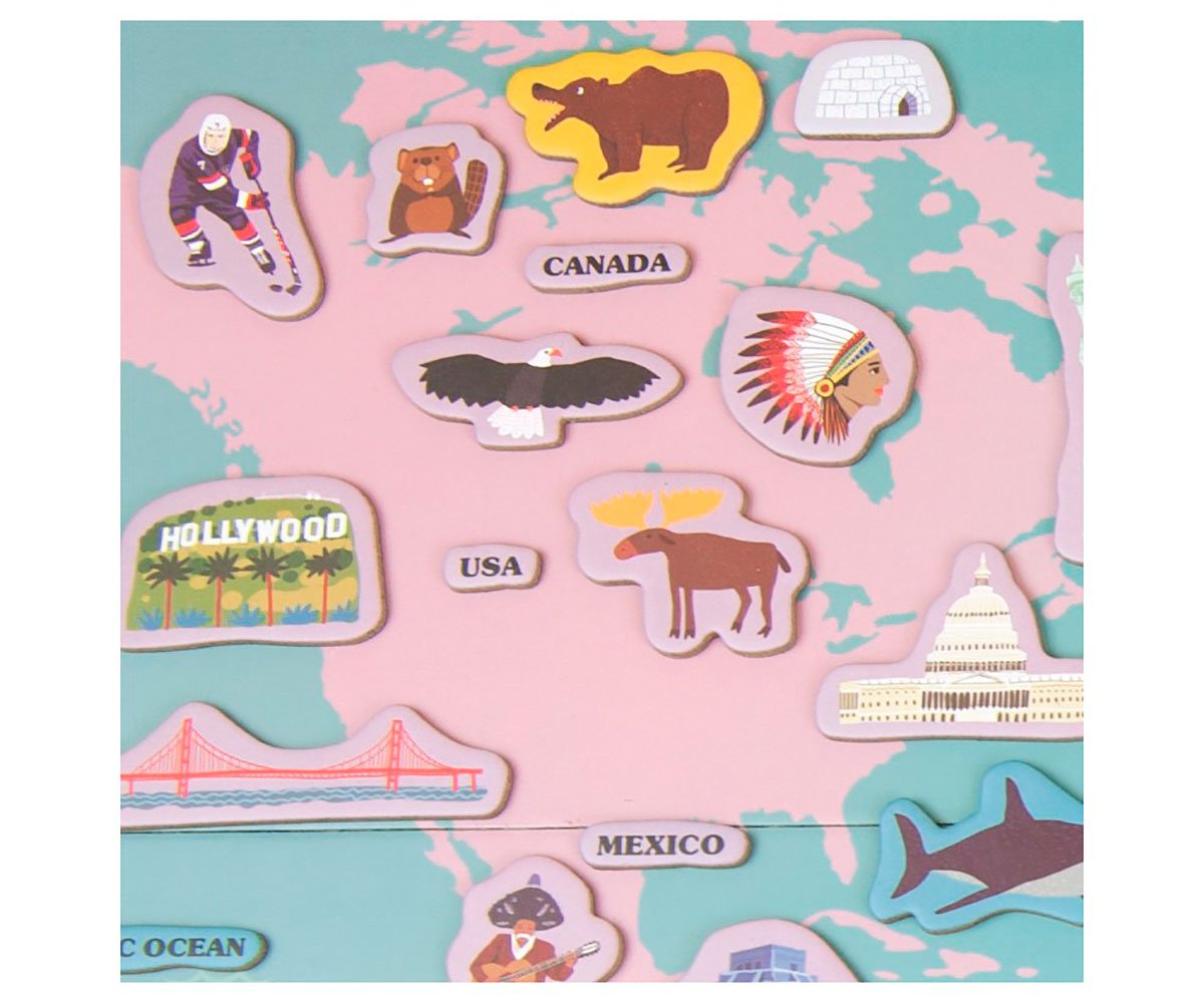 Puzzle Magnético Mapa Del Mundo