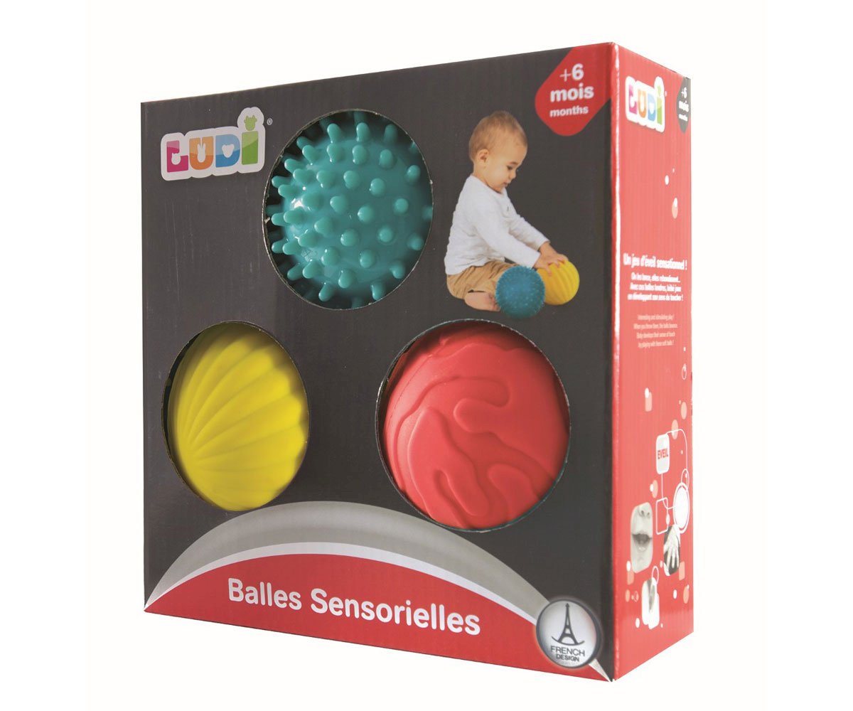 Conjunto de 3 bolas sensoriais