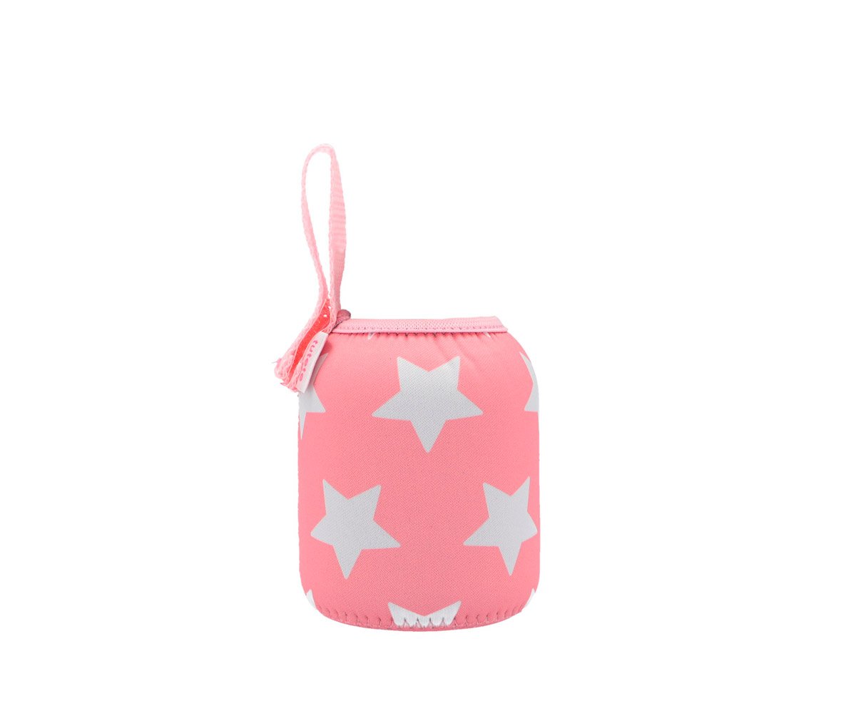 Housse en Néoprène Étoiles Bubble Gum Rose 350ml Personnalisable