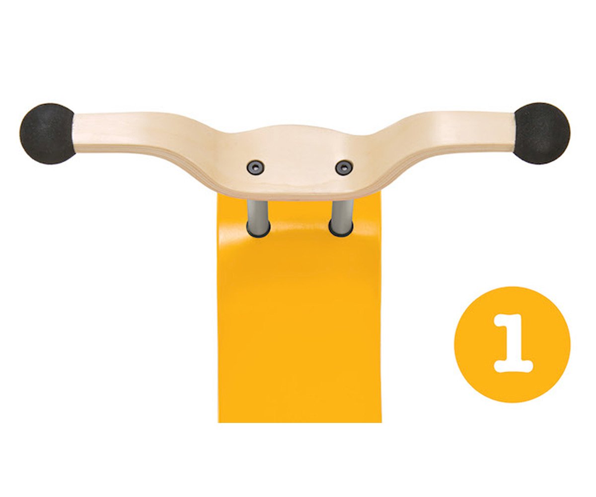 Mini-flip top amarelo de 1 peça