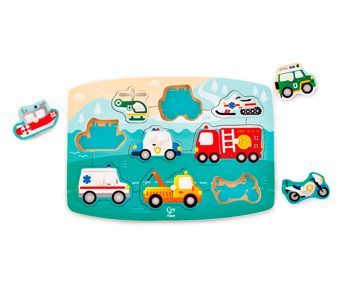 Puzzle Incastro Veicoli Emergenza