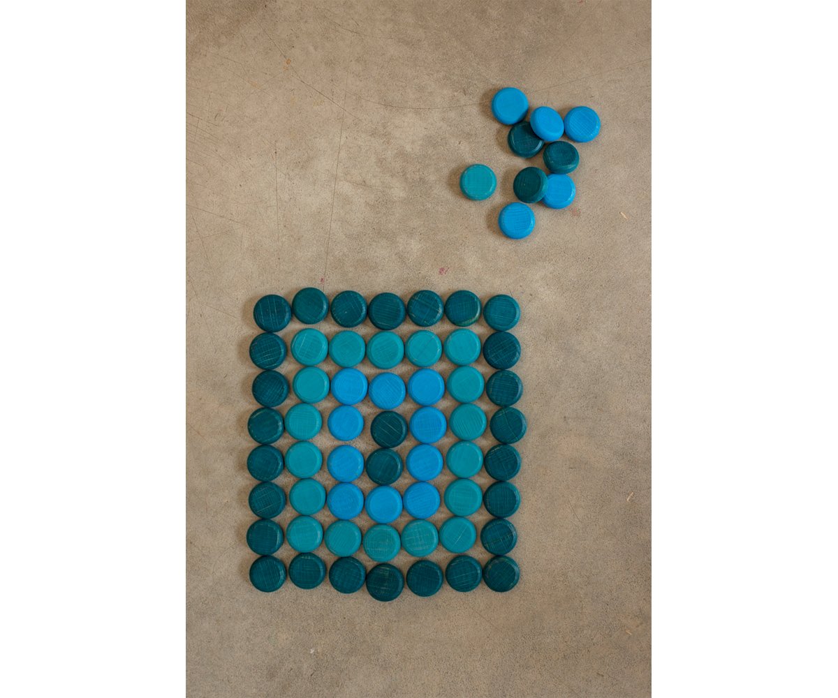 Mandala Pequenas Moedas Azuis