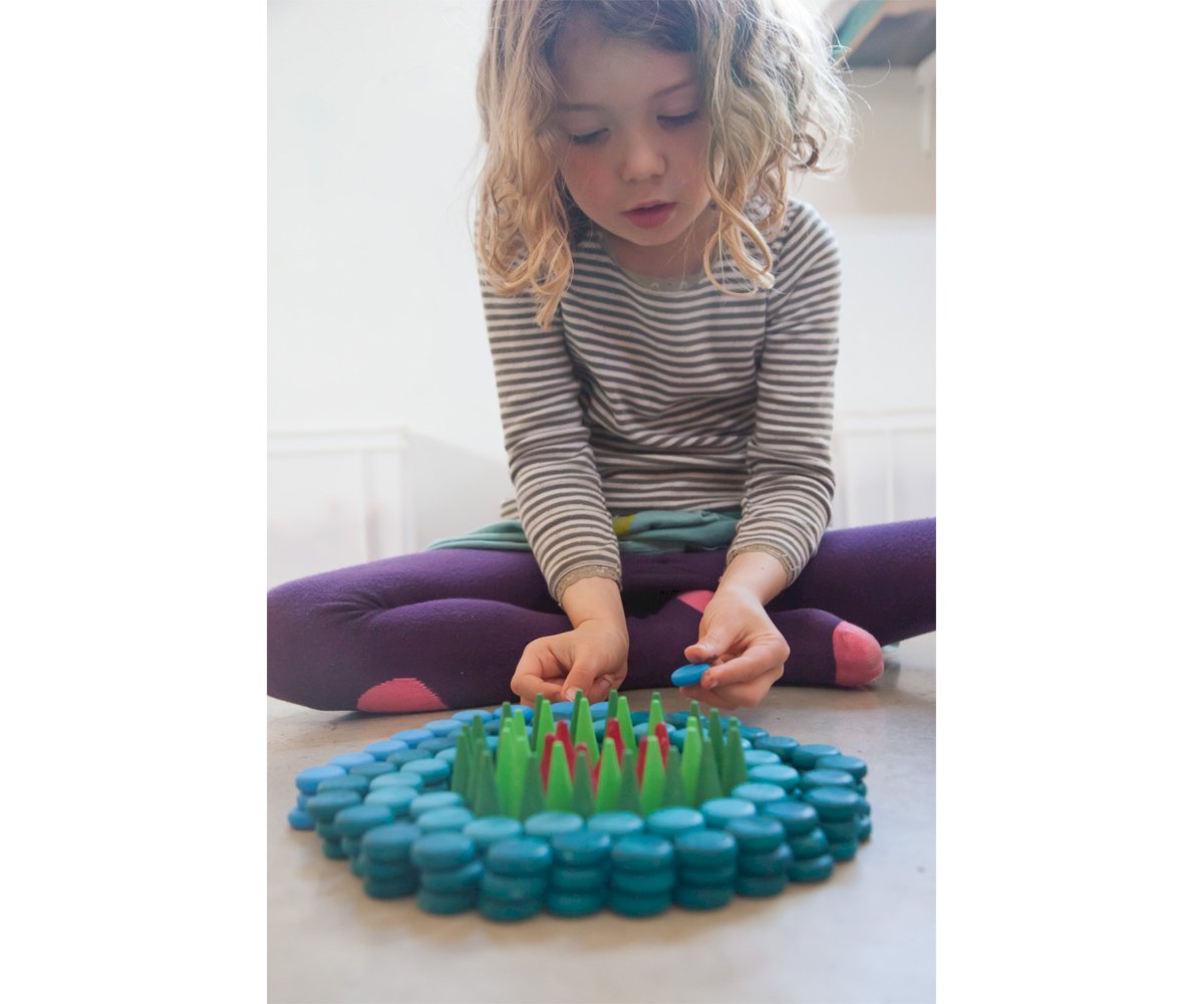 Mandala Pequenas Moedas Azuis