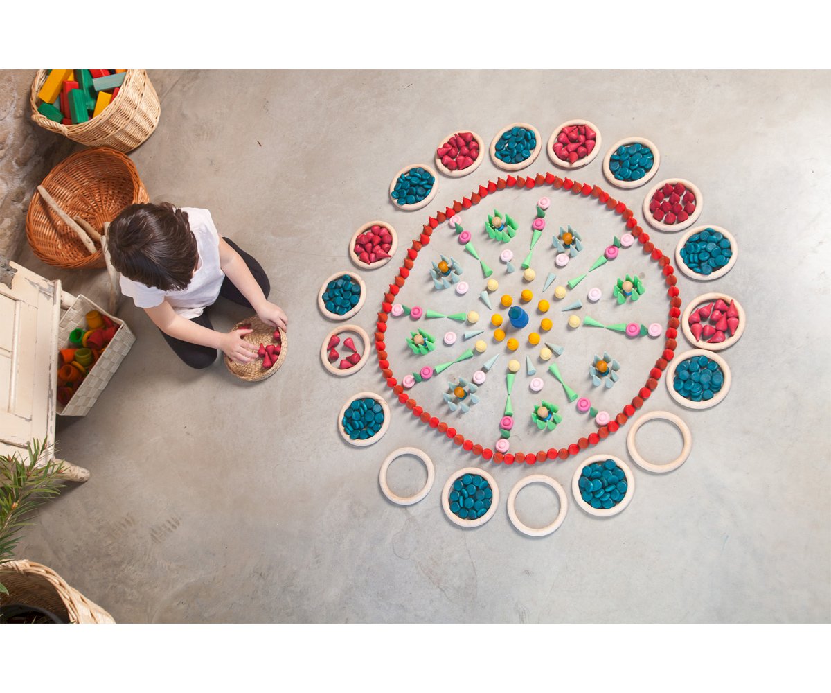 Mandala Pequenas Moedas Azuis