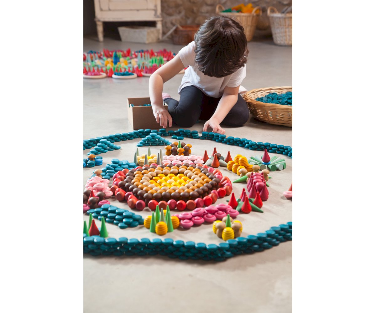 Mandala Pequenas Moedas Azuis