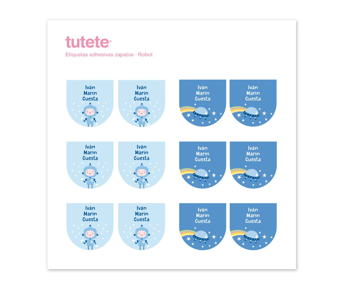12 Robot Shoe Stickers
