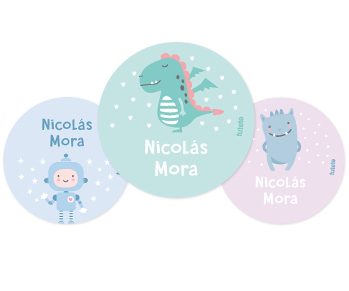 Pack 3 chapas Personalizadas Dragón