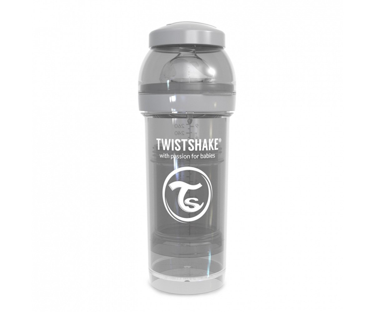 Twistshake Biberon Anticolica Pastel Grigio 260ml