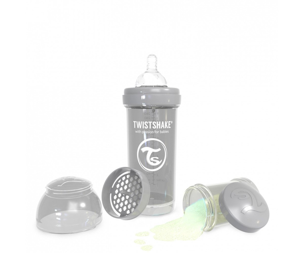 Twistshake Biberon Anticolica Pastel Grigio 260ml