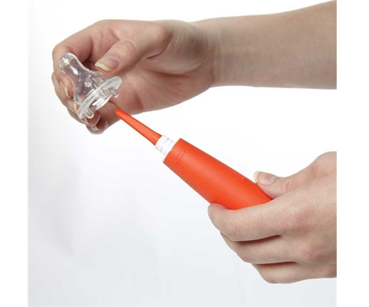 Escova Limpa Biberões + Limpa Tetinas Vermelho