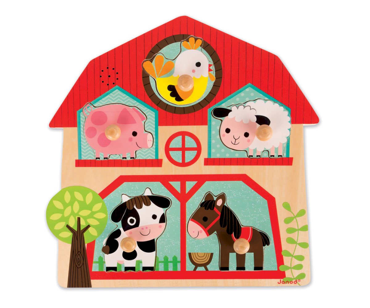 Puzzle Musical Encajable Granja