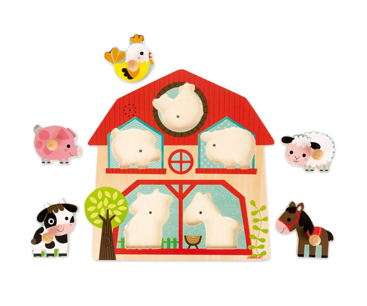 Puzzle Musical Encajable Granja