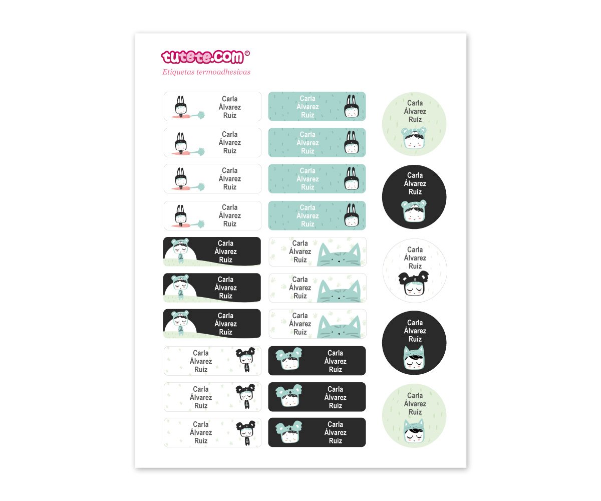 Pack Combi Esther Gili Bianco e Negro Termoadesive+Adesive