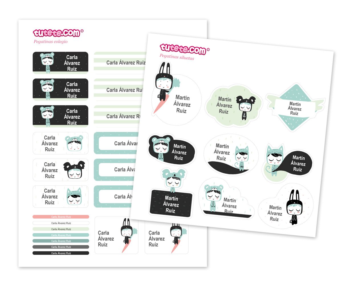 Pack Combi Esther Gili Bianco e Negro Termoadesive+Adesive