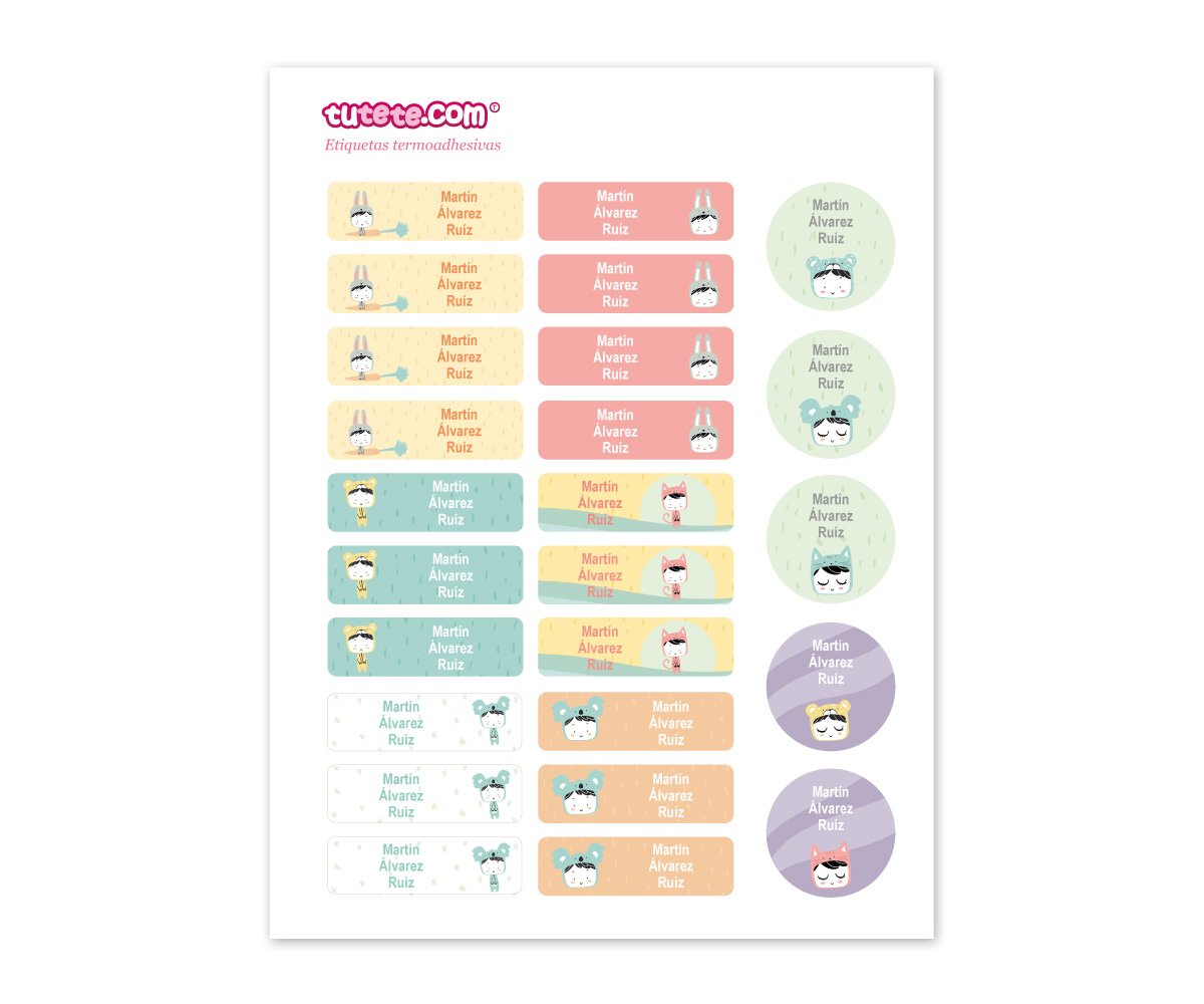 Pack Combinado Termo y Pegatinas Esther Gili Pastel