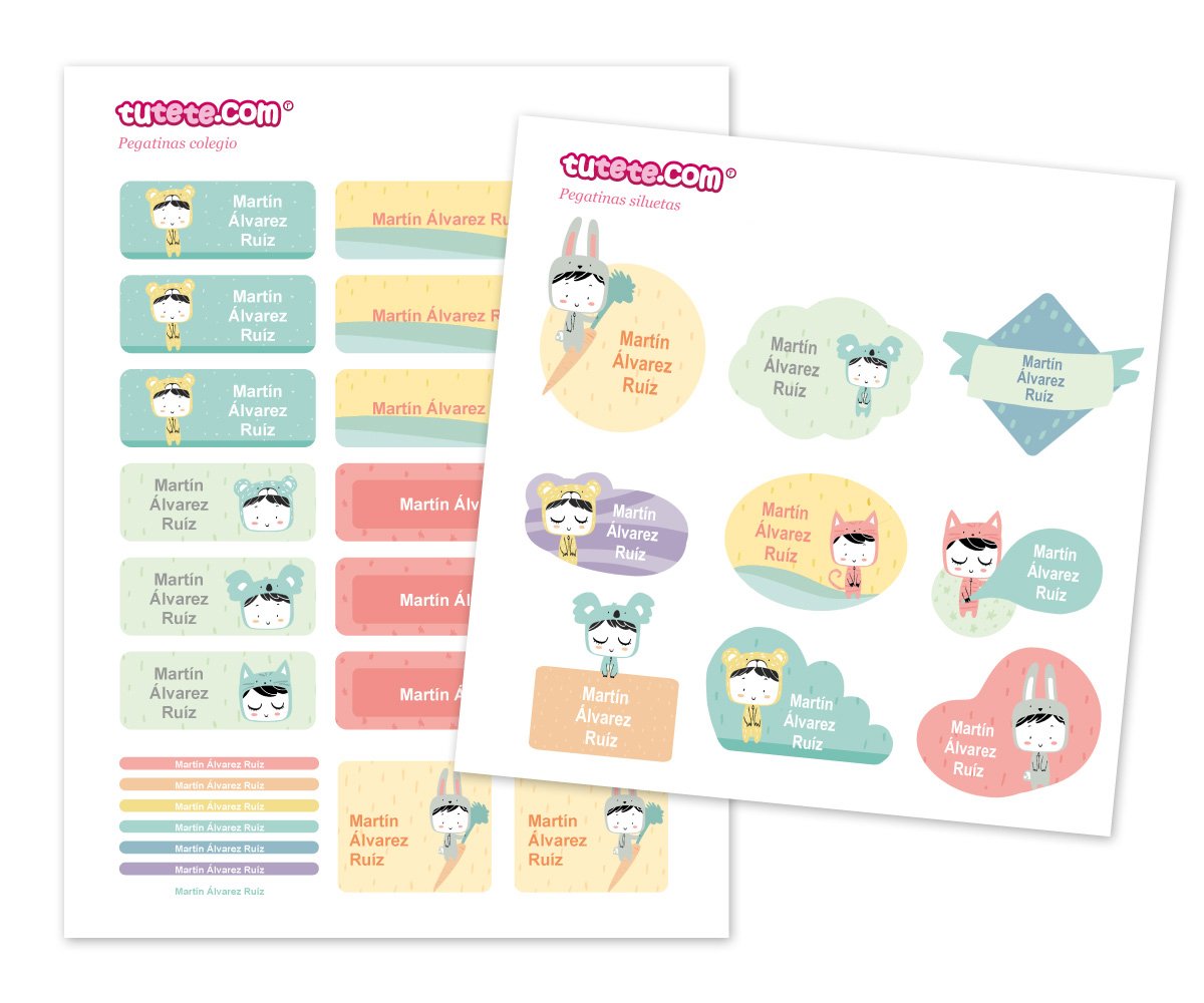 Pack Combinado Termo y Pegatinas Esther Gili Pastel