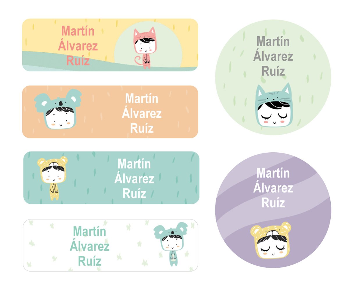 25 Étiquettes de Vêtements Esther Gili Pastel