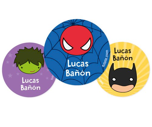 Pack 3 chapas Personalizadas Héroes