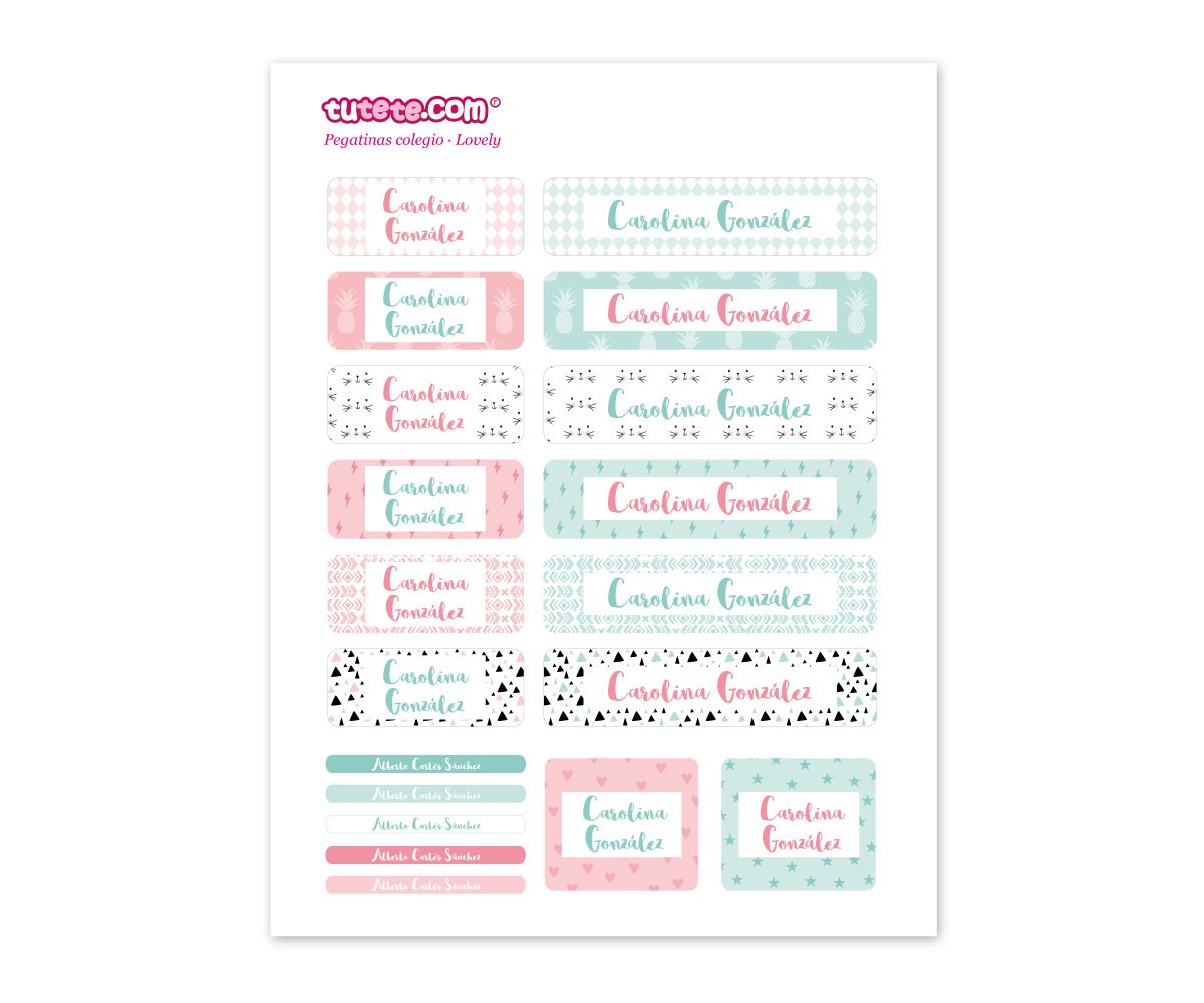 28 Etichette Adesive Lovely