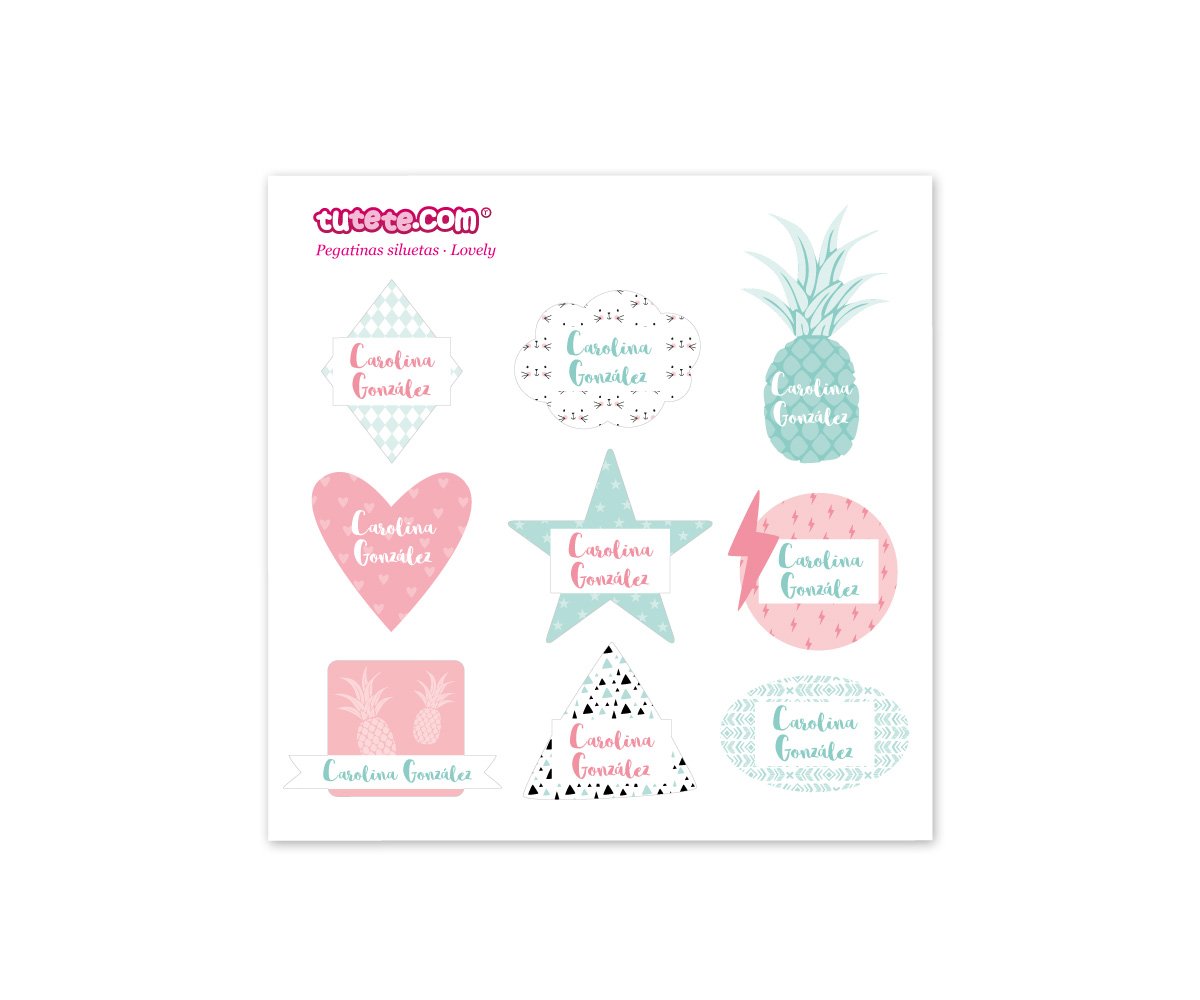 28 Etichette Adesive Lovely