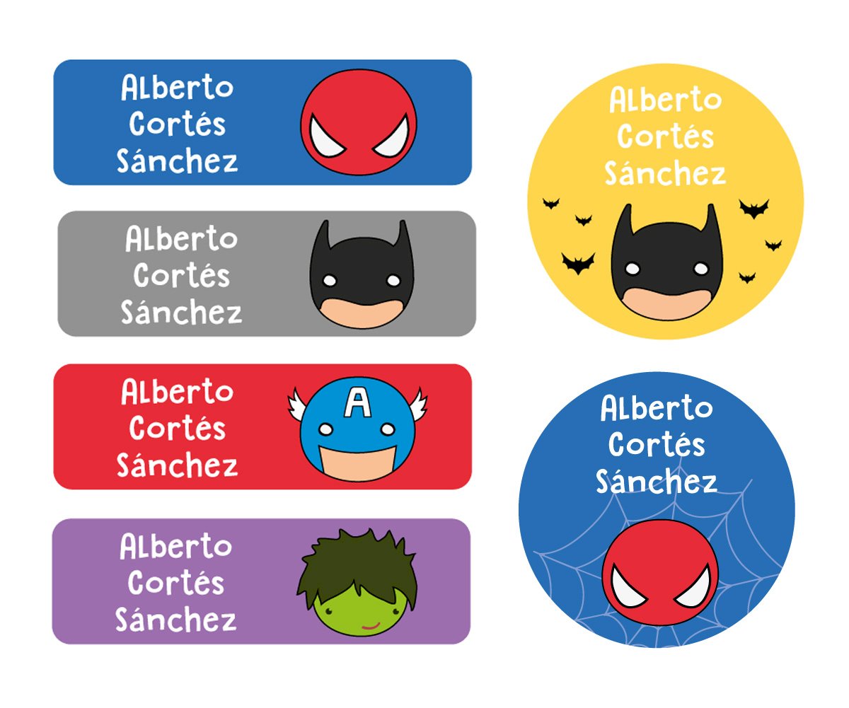 25 Étiquettes pour Vêtements Héros