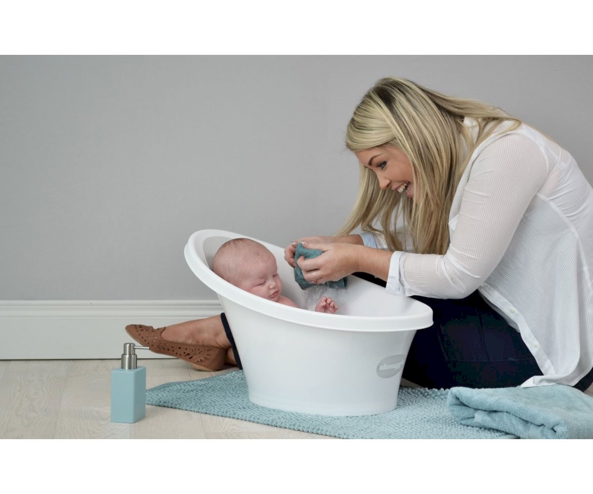 Bañera Shnuggle Blanca Respaldo Gris