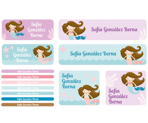 30 adesivos de objeto Sereia