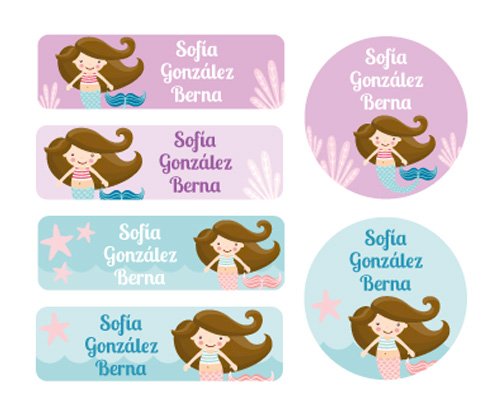 25 Etiquetas para Ropa Sirena