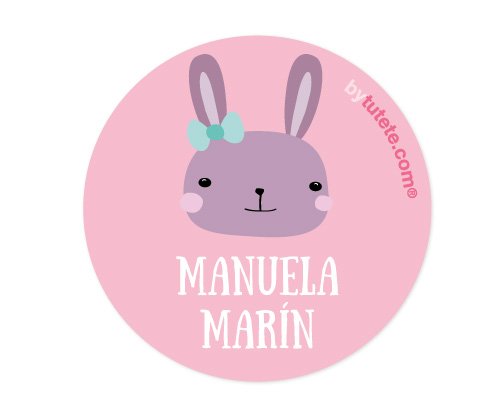 Lot de 3 Badges Personnalisables Lapin