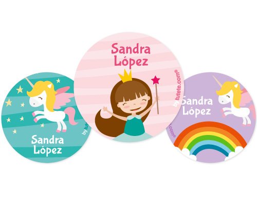 Pack 3 chapas Personalizadas Princesa