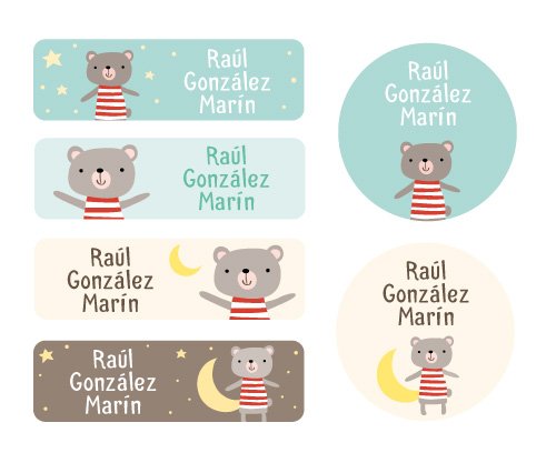 25 Etichette Termoadesive Orsetto