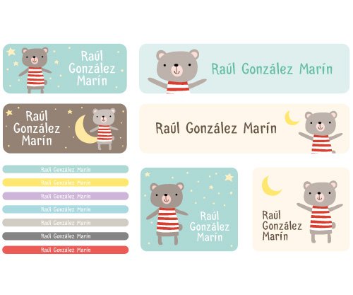 30 Autocollants pour Objets Ours