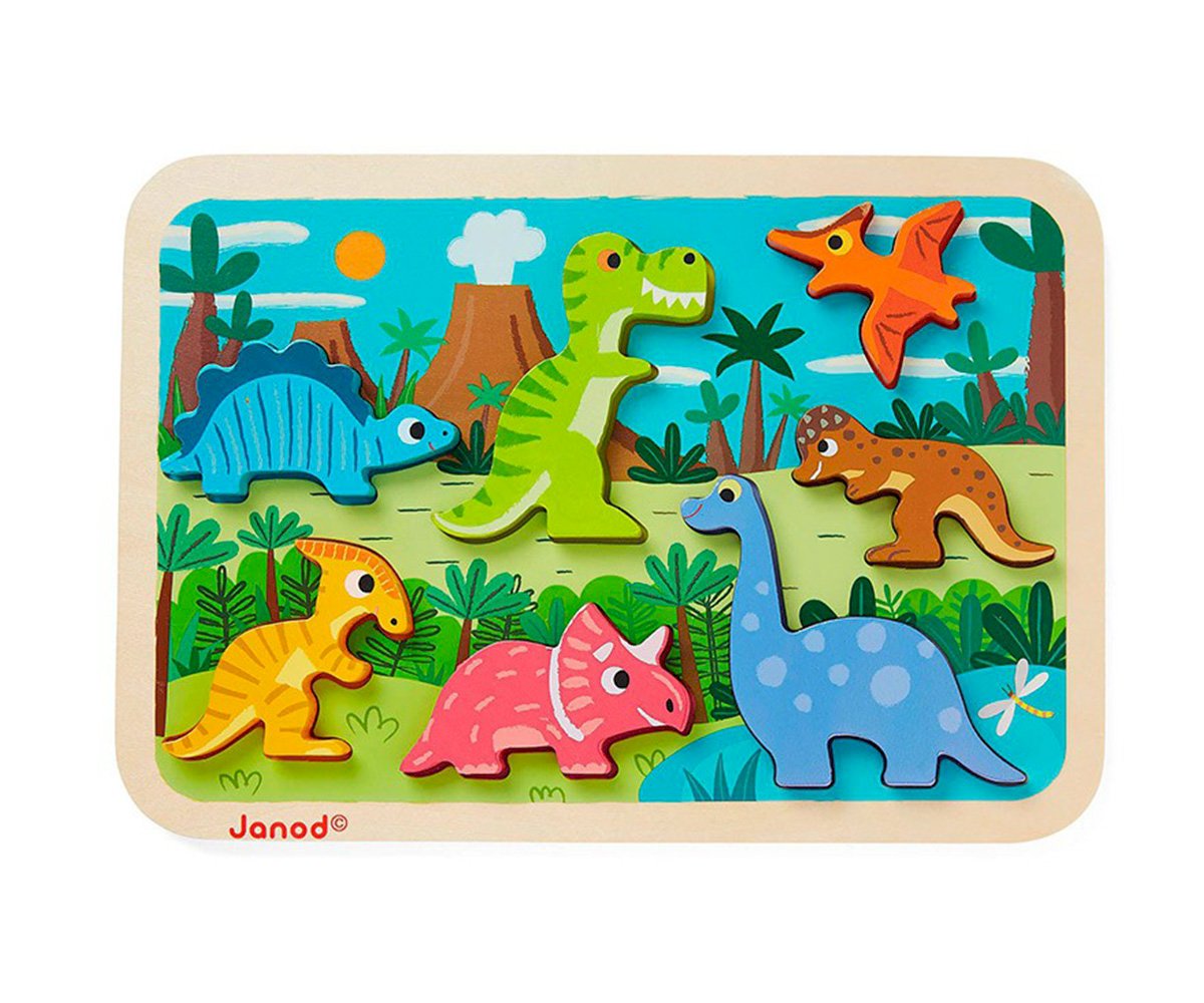 Puzzle Encajable Chunky Dinosaurios