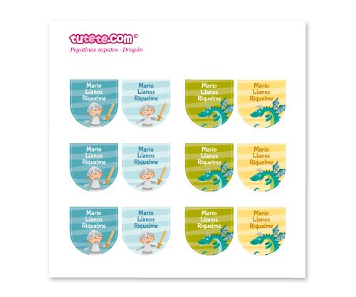 Iron-On Labels and Stickers Dragon Combo Pack