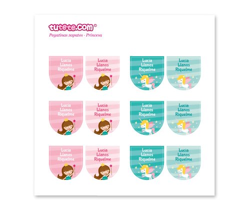 Iron-On Labels and Stickers Princess Combo Pack