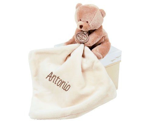 Osito Natural Personalizable en Cajita Floral