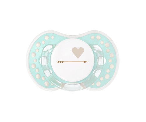 1 Chupete Personalizado LOVI Corazón Verde