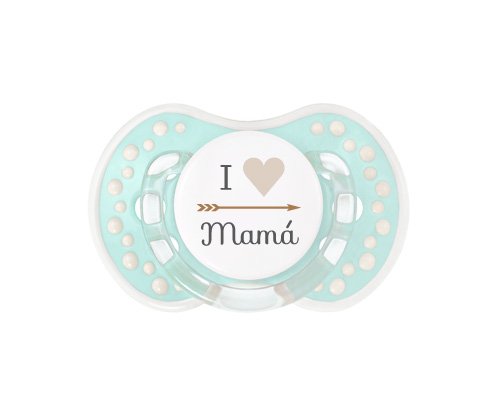 1 Chupete Personalizado LOVI Corazón Verde